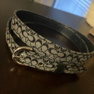 COACH Women's Black Signature C Jacquard Belt 3976